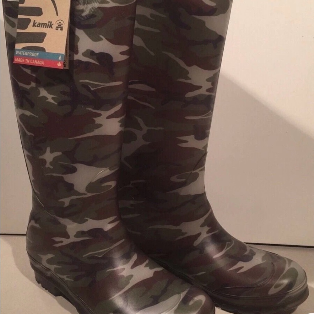 Kamik Green Camo Waterproof Boots